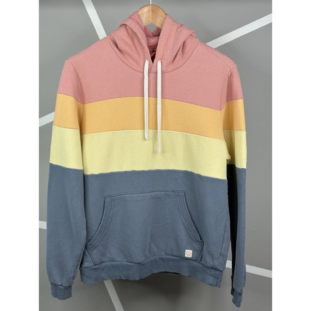 Marine Layer Archive Colorblock Hoodie Men’s Small Blue Yellow Pink Pullover